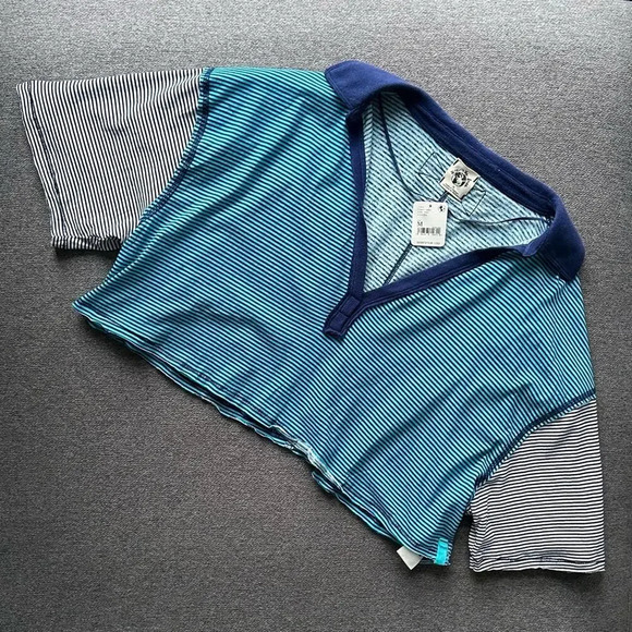 We The Free Tops - We The Free On A Boat Polo Top Medium NWT